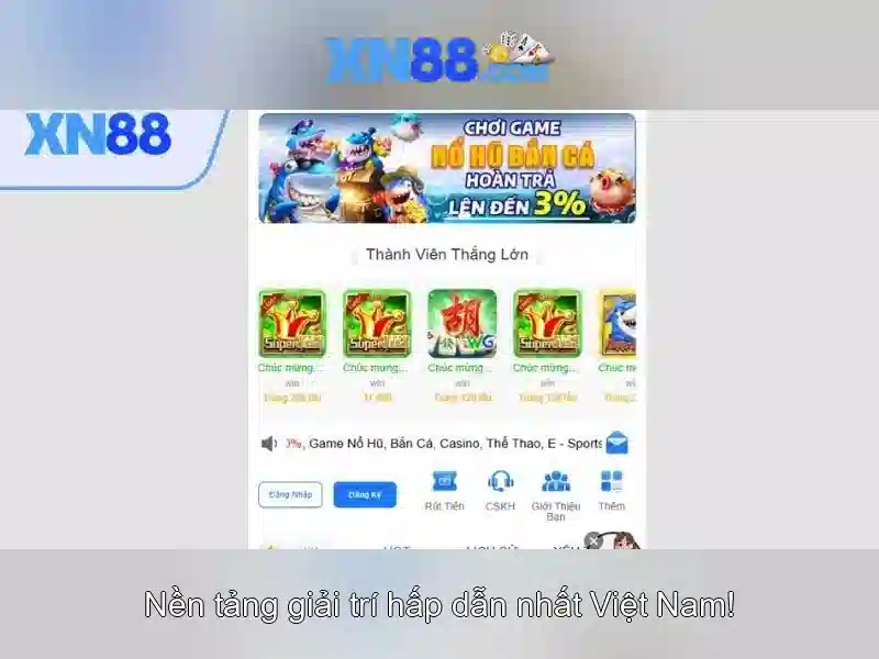 xn88 - Giới thiệu và đánh giá tổng quan 1 Đăng Nhập